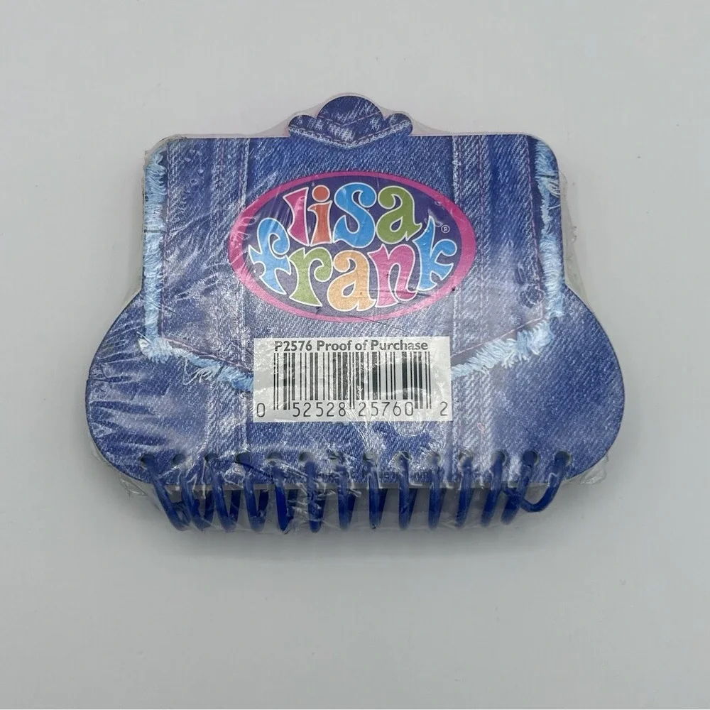 New Vintage Lisa Frank Denim‎ Mini Notebook 90s Spiral
